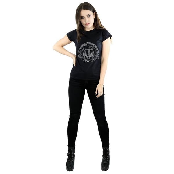 Harry Potter Womens/Ladies Hufflepuff Cotton T-Shirt