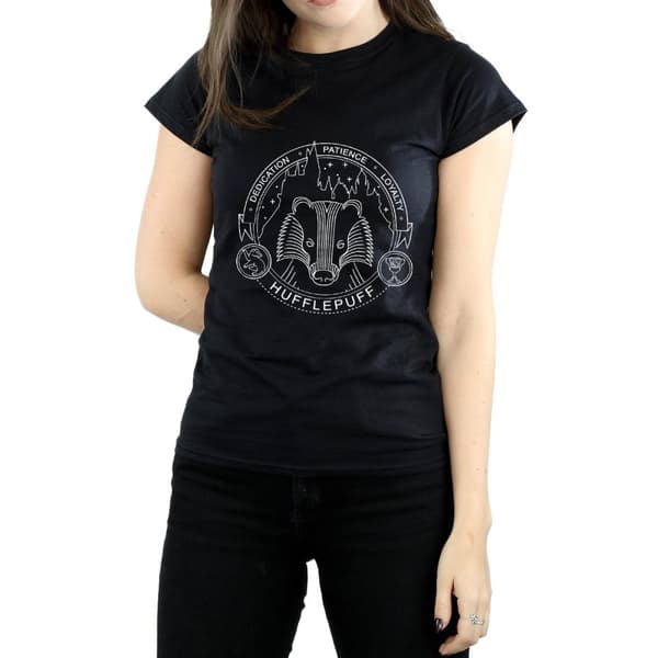 Harry Potter Womens/Ladies Hufflepuff Cotton T-Shirt
