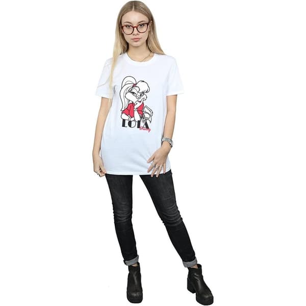 Looney Tunes Dam/Lady Classic Lola Bunny Boyfriend T-shirt i bomull