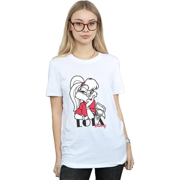 Looney Tunes Dam/Lady Classic Lola Bunny Boyfriend T-shirt i bomull