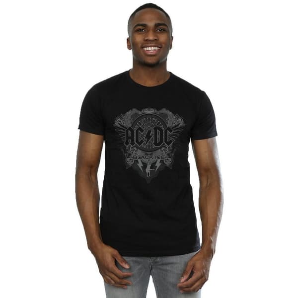 AC/DC Mens Black Ice Cotton T-Shirt