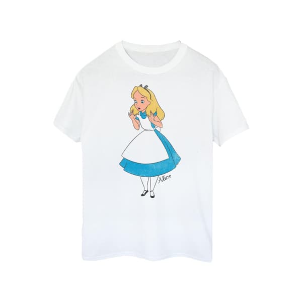 Alice In Wonderland Womens/Ladies Classic Boyfriend Cotton T-Shirt White 3XL