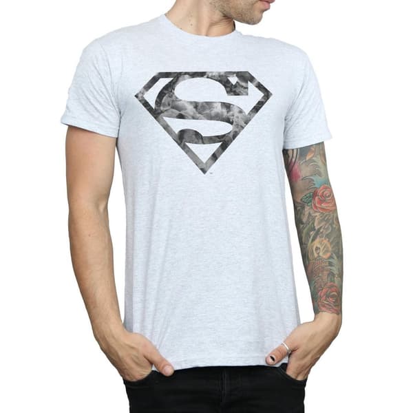 Superman T-shirt med marmorlogga för herrar