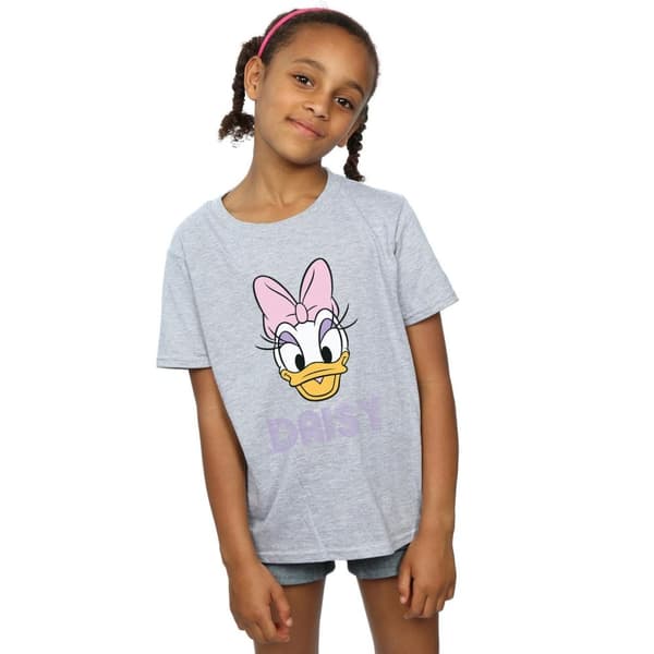 Disney Girls Daisy Duck Face Cotton T-Shirt