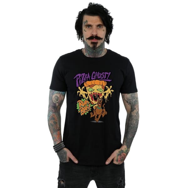 Scooby Doo Mens Pizza Ghost Cotton T-Shirt