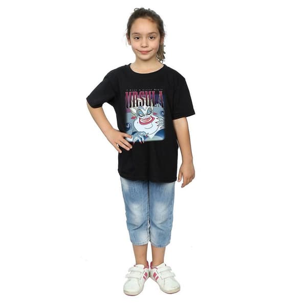 The Little Mermaid Girls Ursula Montage Cotton T-Shirt