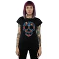 Miniatyrbillede 2 af 5: Coco Dame/kvinde Skull bomulds T-shirt med kranie