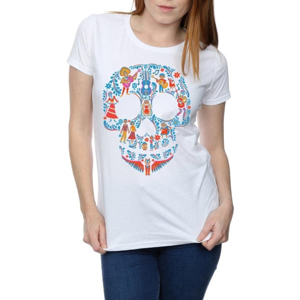 Coco Dame/kvinde Skull bomulds T-shirt med kranie