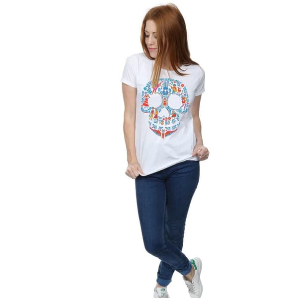 Coco Dame/kvinde Skull bomulds T-shirt med kranie