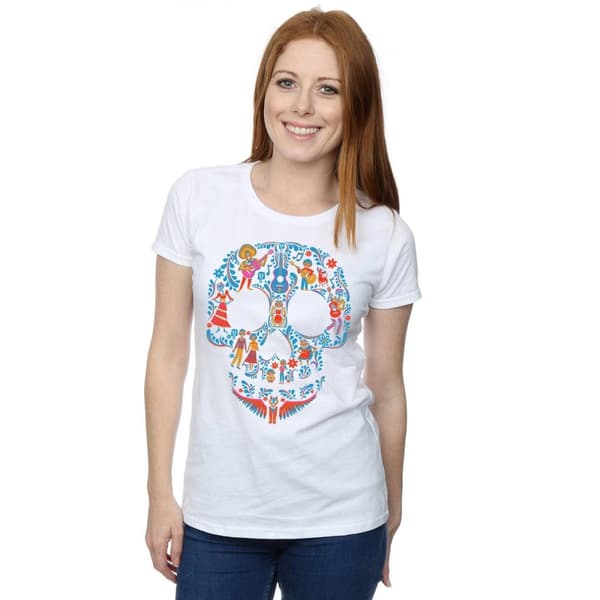 Coco Dame/kvinde Skull bomulds T-shirt med kranie