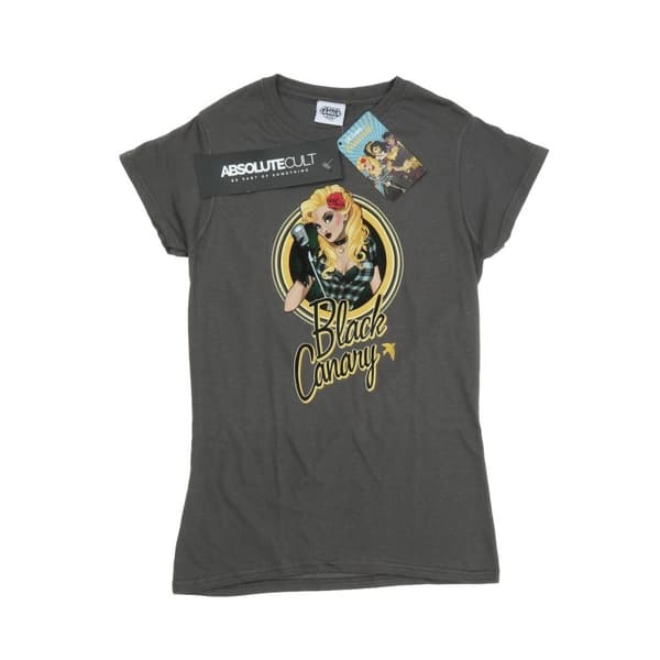 DC Bombshells Dam/Tjej - Black Canary Badge - Heather T-shirt