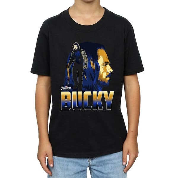 Avengers Infinity War Pojkar - Bucky Barnes T-shirt i bomull Black 5-6 Years