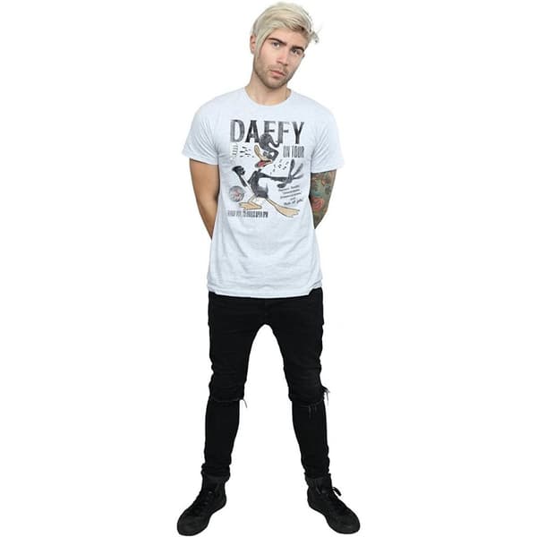 Looney Tunes Mens Concert Daffy Duck T-Shirt