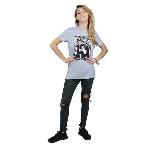 Disney Womens/Ladies Every Fairy Tale Needs A Villain Boyfriend T-Shirt