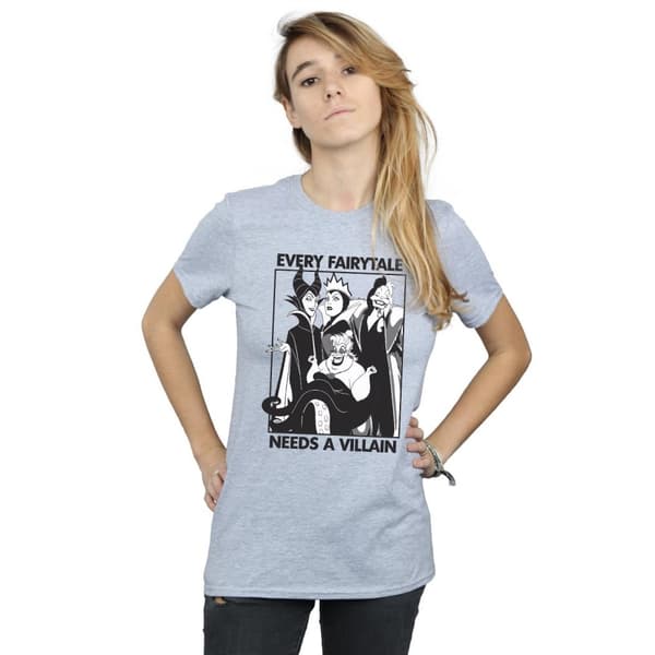 Disney Womens/Ladies Every Fairy Tale Needs A Villain Boyfriend T-Shirt