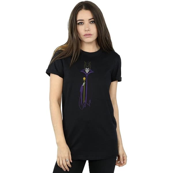 Sleeping Beauty Womens/Ladies Classic Maleficent Cotton Boyfriend T-Shirt