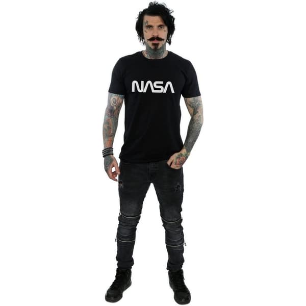 NASA Mens Modern Logo Cotton T-Shirt