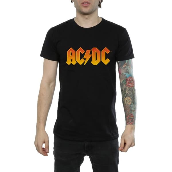 AC/DC Mens Fire Cotton Logo T-Shirt