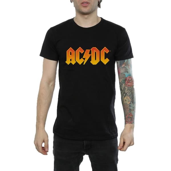 AC/DC Mens Fire Cotton Logo T-Shirt