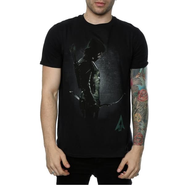 Green Arrow Mens Hooded Focus Cotton T-Shirt