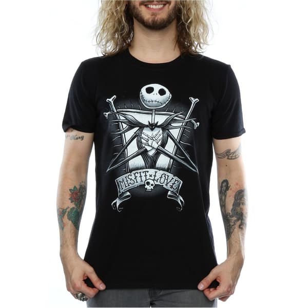 Nightmare Before Christmas Misfit Love Jack Skellington - bomulls-T-shirt för herrar