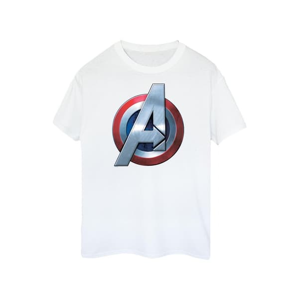Avengers 3D-logo til kvinder/damer i en tætsiddende T-shirt