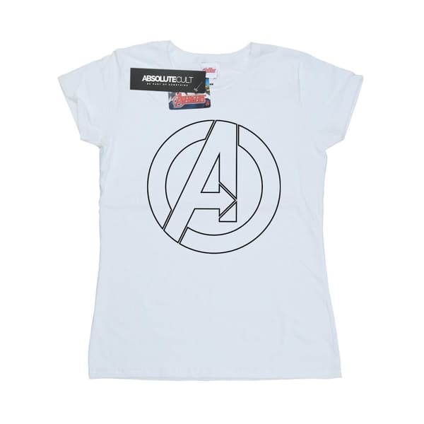 Marvel Avengers Womens/Ladies Outline Cotton Logo T-Shirt