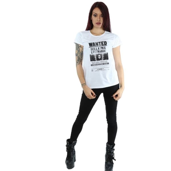 Harry Potter Dam/kvinnor - Bellatrix Lestrange Wanted Poster - T-shirt i bomull