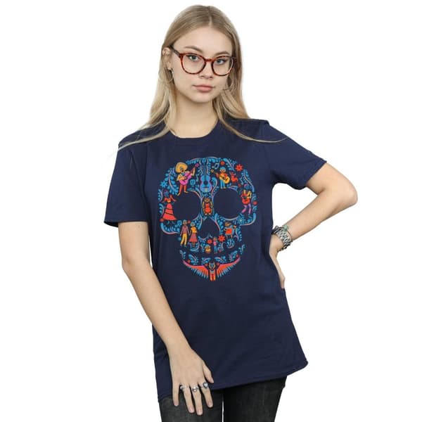Coco Womens/Ladies Skull Cotton Boyfriend T-Shirt