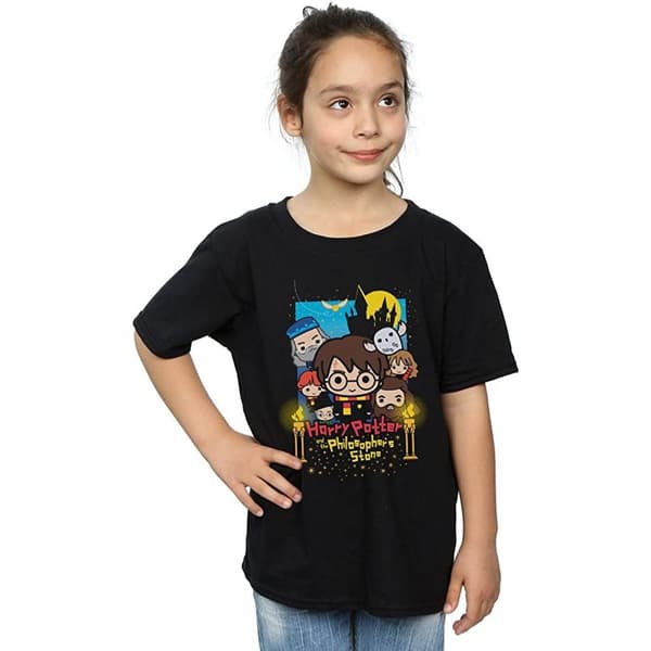 Harry Potter And The Philosopher´s Stone Chibi T-shirt i bomull för flickor