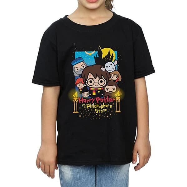 Harry Potter And The Philosopher´s Stone Chibi T-shirt i bomull för flickor