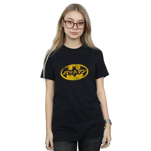 Batman Pojkvänströja i bomull med japansk logotyp - dam/dam