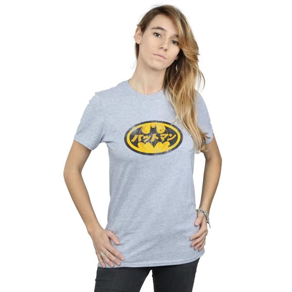 Batman Pojkvänströja i bomull med japansk logotyp - dam/dam