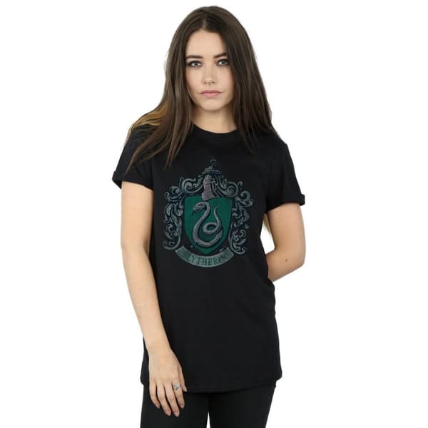 Harry Potter Womens/Ladies Slytherin Cotton Boyfriend T-Shirt