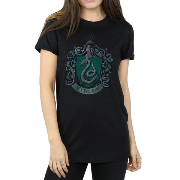 Harry Potter Womens/Ladies Slytherin Cotton Boyfriend T-Shirt