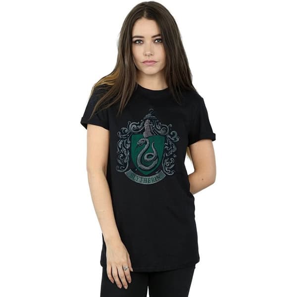 Harry Potter Womens/Ladies Slytherin Cotton Boyfriend T-Shirt