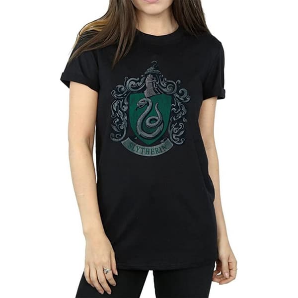 Harry Potter Womens/Ladies Slytherin Cotton Boyfriend T-Shirt