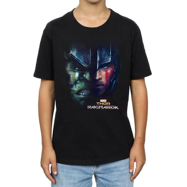 Thor: Ragnarok Boys Hulk Split Face Cotton T-Shirt