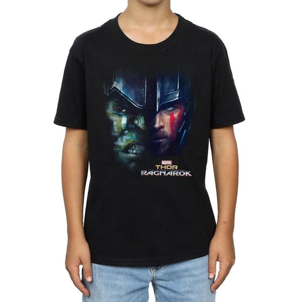 Thor: Ragnarok Boys Hulk Split Face Cotton T-Shirt
