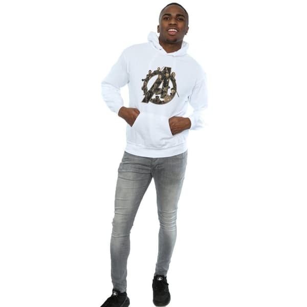 Avengers Infinity War Unisex vuxen logotyp huvtröja i bomull