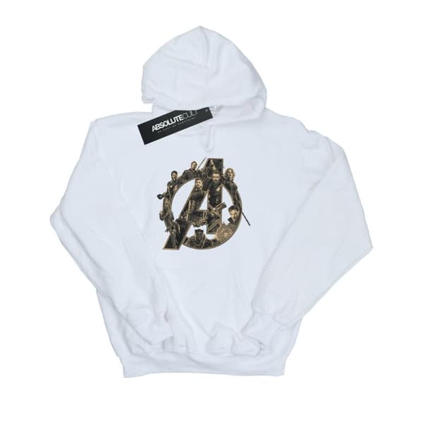 Avengers Infinity War Unisex vuxen logotyp huvtröja i bomull