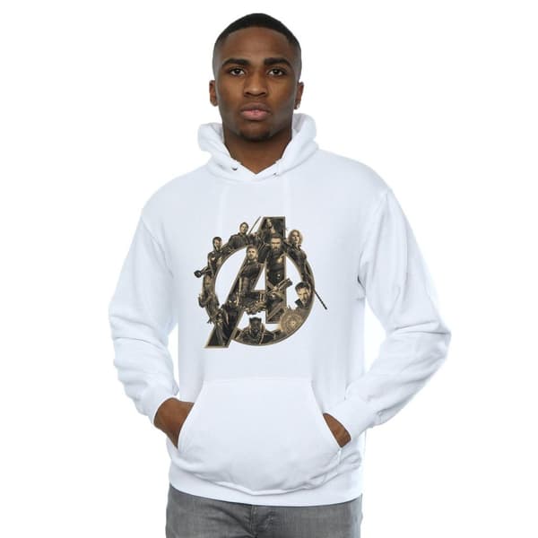 Avengers Infinity War Unisex vuxen logotyp huvtröja i bomull
