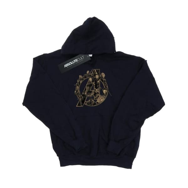 Avengers Infinity War Unisex vuxen logotyp huvtröja i bomull