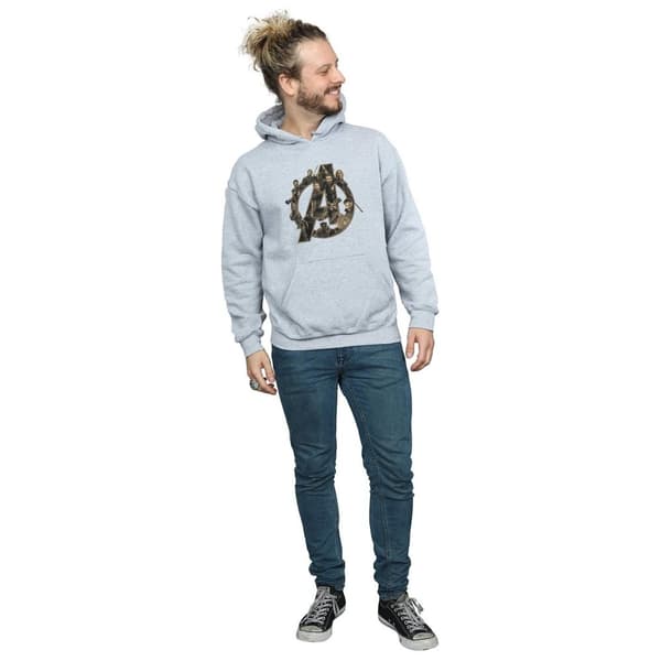 Avengers Infinity War Unisex vuxen logotyp huvtröja i bomull