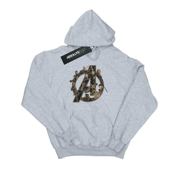 Avengers Infinity War Unisex vuxen logotyp huvtröja i bomull