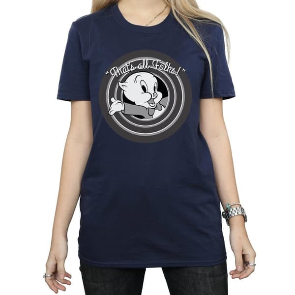 Looney Tunes Dam/Tjej That´s All Folks Porky Pig - pojkvänströja i bomull