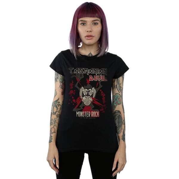 Looney Tunes Dam/Tjej - Monster Rock Tasmanian Devil - T-shirt i bomull