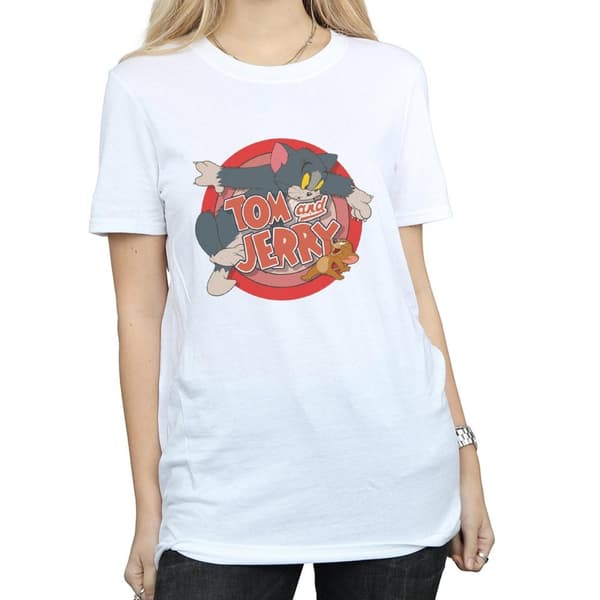 Tom and Jerry Womens/Ladies Catch Cotton Boyfriend T-Shirt