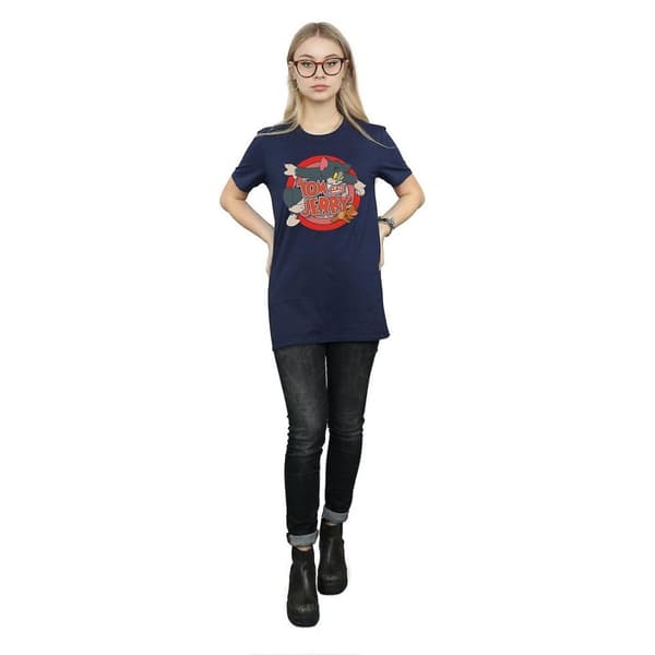Tom and Jerry Womens/Ladies Catch Cotton Boyfriend T-Shirt