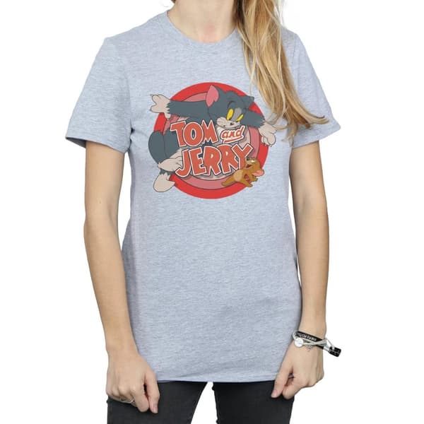 Tom and Jerry Womens/Ladies Catch Cotton Boyfriend T-Shirt